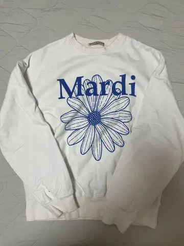 [ Mardi ] 플라워 프린트 맨투맨 (화이트)