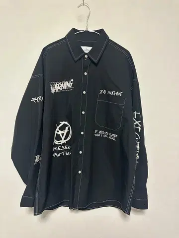 2nd ARCHIVE 그래픽 셔츠 블랙