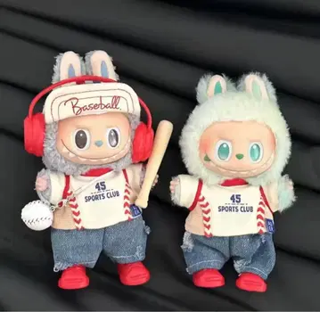 LABUBU 봉제 인형 코스튬 POP MART 마카롱 SET 야구