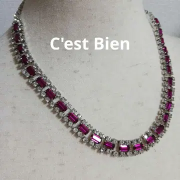 C'est Bien 세비앙 루비 컬러 목걸이