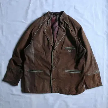 티롤리안 자켓 더블 브레스트 가죽 자켓 XL 티롤리안 자켓