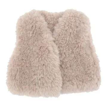 THINK FUR 베이지 퍼 베스트