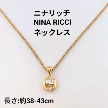 NINA RICCI 니나리치 NZ 로고 CZ 목걸이 골드