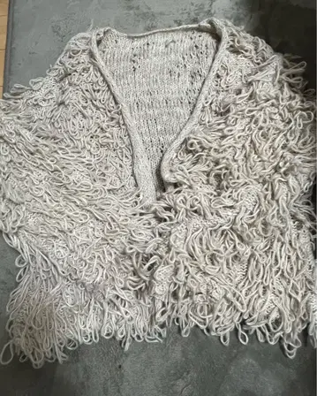 marjour 믹스 루프 니트 가디건