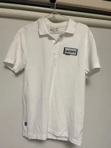 LACOSTE 화이트 피케 셔츠 US M