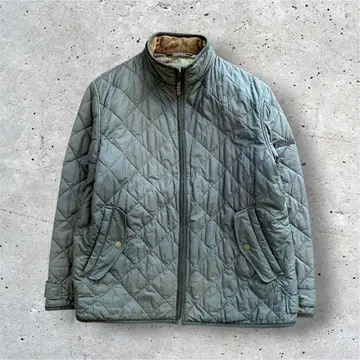 크로커다일 오리지널 밀리터리풍 퀼팅 자켓 카키 그레이