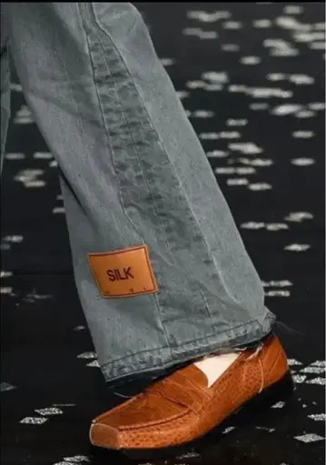 더블렛 데님 패치워크 실크