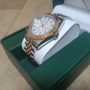 자동 와인딩 손목시계 실버/골드 데이트 저스트