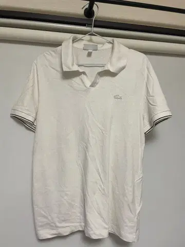 LACOSTE 화이트 피케 셔츠 FR 4