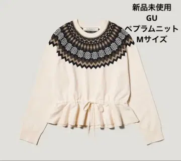 GU 지유 페플럼 니트 풀오버 by rokh +X 미사용 M 사이즈