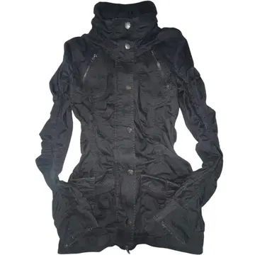 y2k 헤이세이 갸루 더블 지퍼 밀리터리