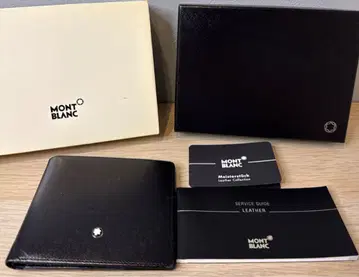 미사용 MONTBLANC 지갑 블랙 이단 접이식