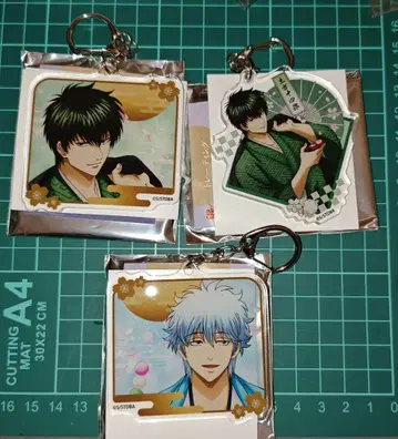 은혼 아크릴 키링 꽃놀이 사카타 긴토키 히지카타 토시로 3개 세트