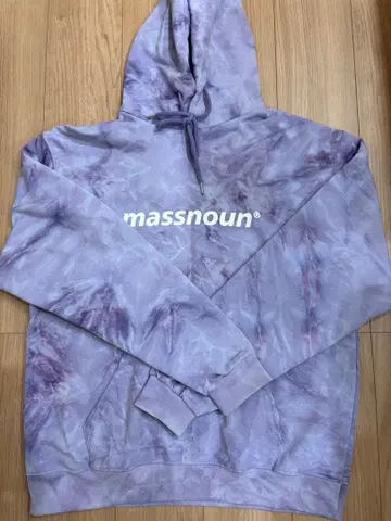 massnoun 타이 다이 후드티 퍼플