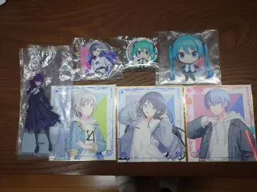 프로젝트 세카이 캔뱃지 아크릴 스탠드 아크릴 키링 색지 세트