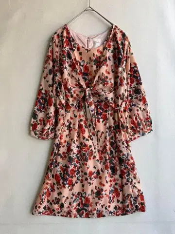 미사용 Duclear 여성용 꽃무늬 원피스 9호