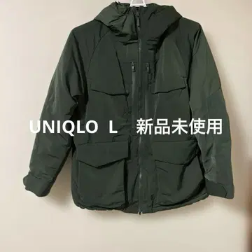 UNIQLO 다크 그린 다운 자켓 후드 부착 미사용 새상품