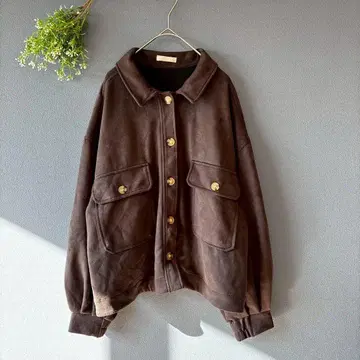 팬 (F)  소매 빅 실루엣 빅 포켓 숏 기장 블루종