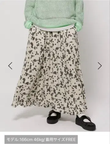 새상품 니코앤드 모듬 프린트 프릴 스커트