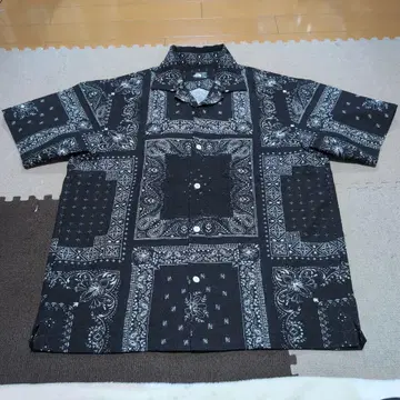 THE NORTH FACE 반다나 패턴 페이즐리 무늬 반팔 셔츠 M