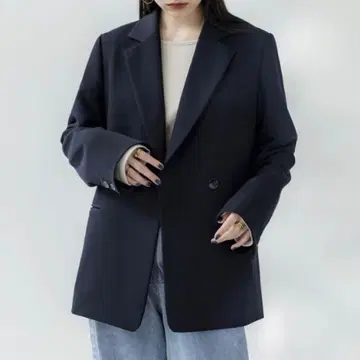 새상품급 crewre 더블 브레스트 트윌 자켓 네이비 크루레 사이즈 1