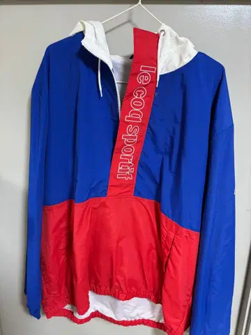 르꼬끄 스포르티브 나일론 자켓 파랑/빨간색
