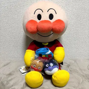 [ 새상품 ] 호빵맨 사이좋은 소품함 봉제 인형 SL맨 가챠가챠 세트