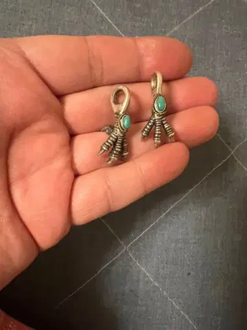 SAAD 터콰이즈 부착 은발톱 세트