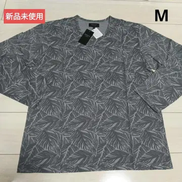 [새상품] EPOCA UOMO 크루넥 긴팔 T셔츠 그레이 자카드 M