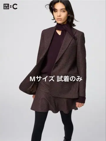 시착만 한 상품 택 포함 UNIQLO 트위드 테일러드 자켓 M 사이즈