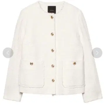 anuans 아뉴앙스 트위드 노카라 자켓