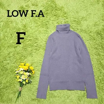 [로파] 터틀넥 리브 니트 F 퍼플 긴팔 심플 이너