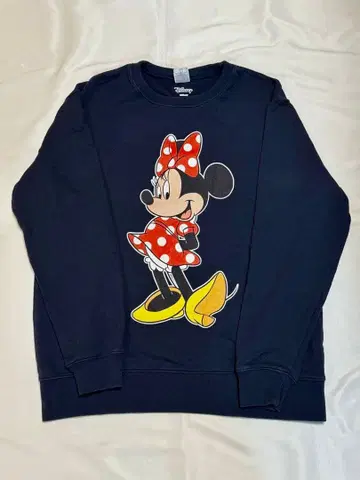 [ 구제 의류 ] Disney 미니 마우스 프린트 맨투맨 셔츠 XL