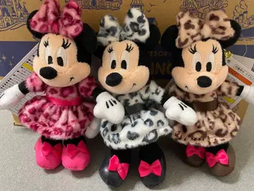 새상품 디즈니 미니 봉제 인형 참 레오파드 무늬 3개 세트
