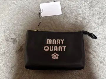 MARY QUANT 마리콴트 글리터 레트로 로고 3 포켓 파우치