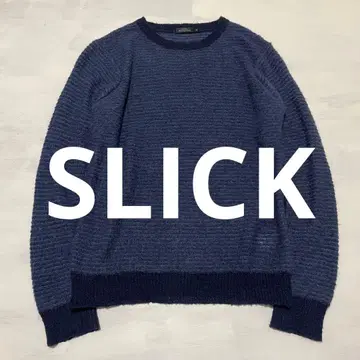 새상품급 SLICK 스릭 모헤어 혼방 크루넥 니트 스웨터