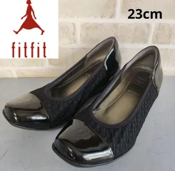 [새상품급] fitfit 핏핏 블랙 패턴 펌프스 23cm
