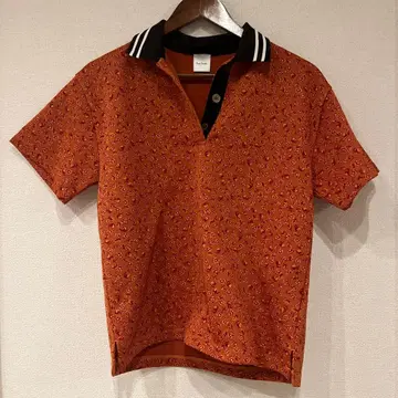 Paul Smith 오렌지 패턴 피케 셔츠 반팔