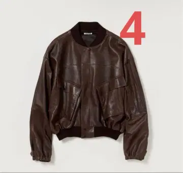 AURALEE LAMB LEATHER FLIGHT BLOUSON