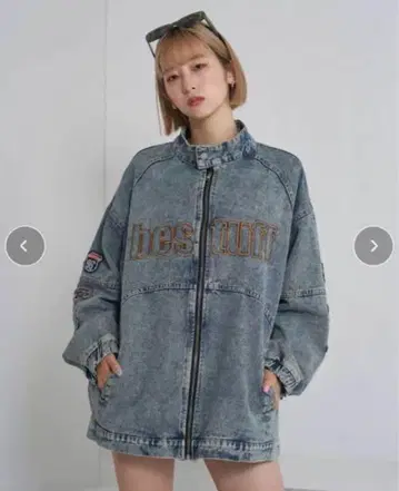 와펜 데님 자켓