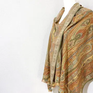 ETRO 에트로 페이즐리 스톨 울 혼방 실크 대형 스카프 이탈리아제