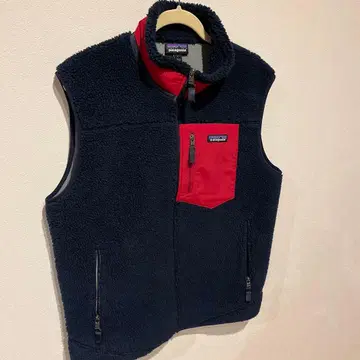 patagonia 레트로X 플리스 베스트 네이비 레드 L 사이즈