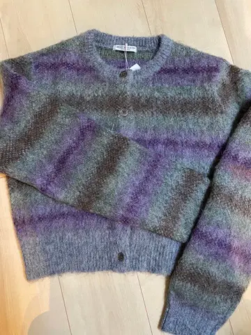 BEAUTY&YOUTH 버튼 가디건 그레이 퍼플 브라운