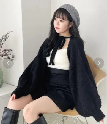 [ Heather ] 부클 볼레로 가디건