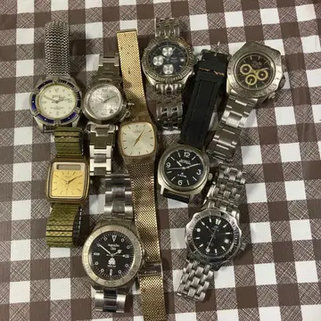 아날로그 손목시계 정크제품 9개 세트