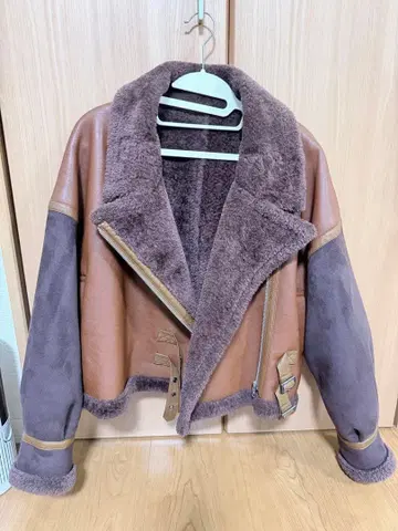 MURUA 무스탕 코트 F 사이즈 브라운