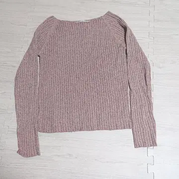 H1032 Mature framework 긴팔 니트 S 리브