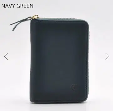 미사용 클레도란 2단 접이식 지갑 네이비 그린