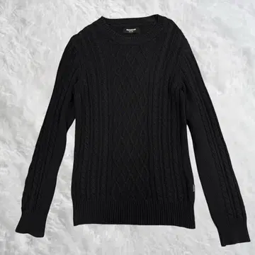 1PIU1UGUALE3 케이블 니트 블랙 S 사이즈 워셔블