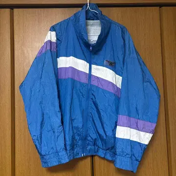 나일론 자켓 파랑 보라색 스트라이프 구제 의류